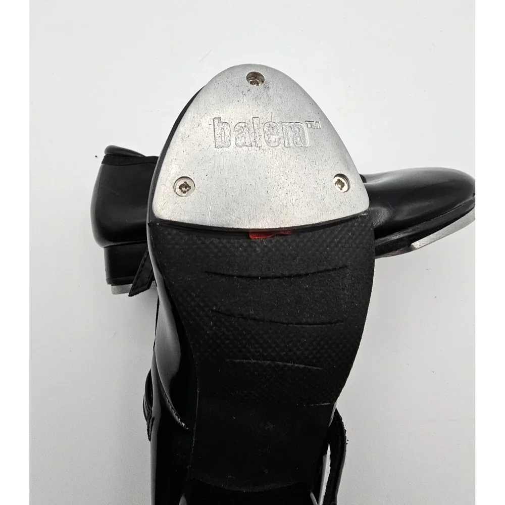 Balera Style 870 Black Patent Tap Shoes Child Size 13.OC Mary Jane Dance